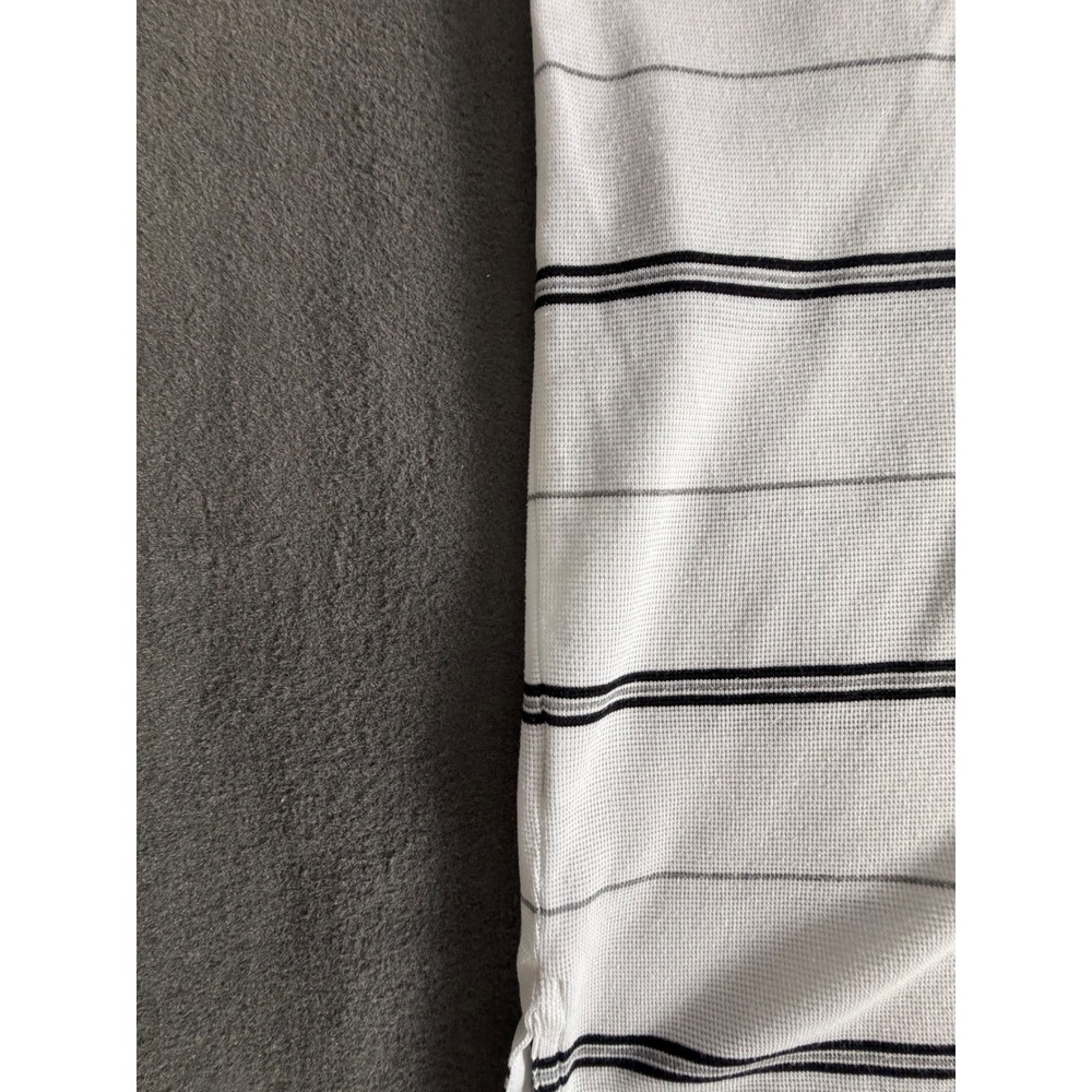 Polo Golf Ralph Lauren Mens Large White/Black Striped Pima Cotton Polo Shirt EUC - Picture 6 of 9